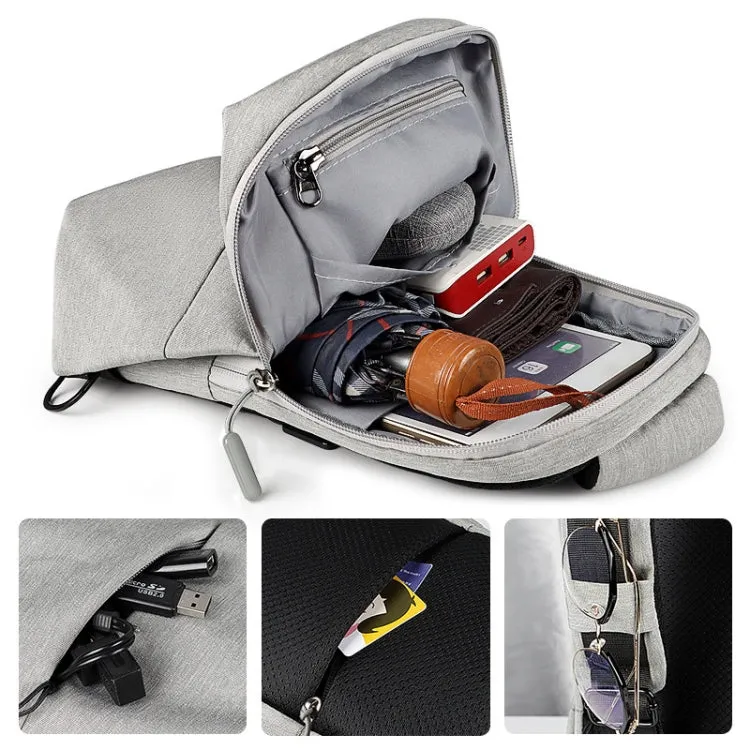 XB03 Adjustable Casual Sports Chest Bag(Elegant Gray)